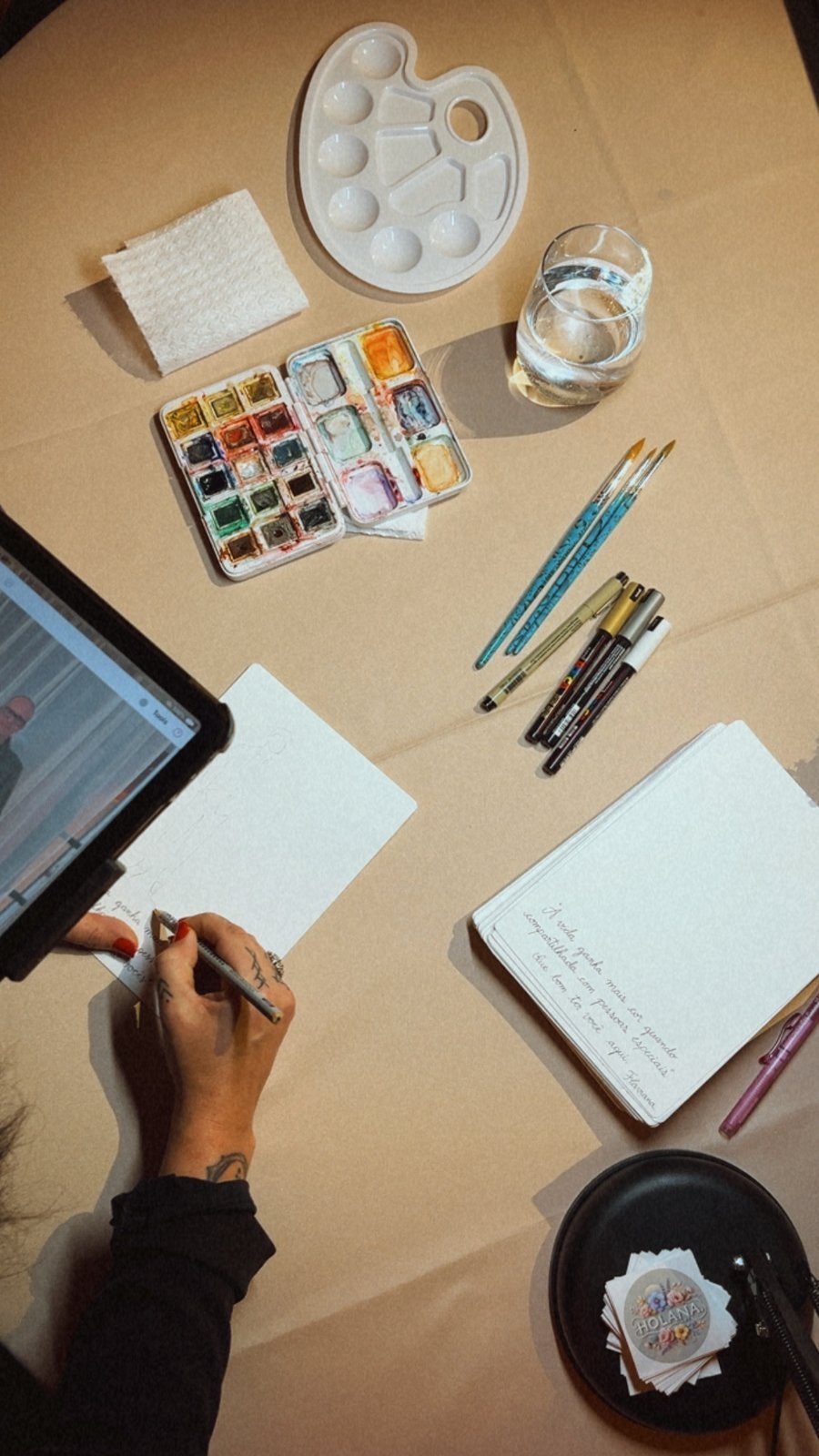 Aquarela ao vivo Holana Art — evento 9